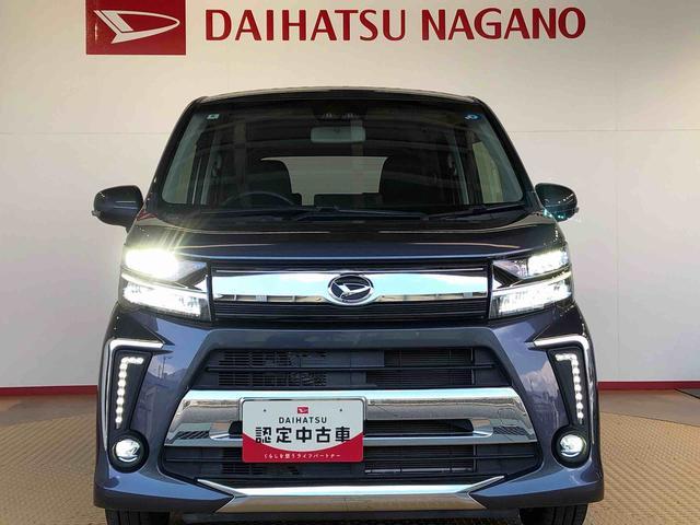 ムーヴカスタム RS ハイパーSAIII4WD ターボ 衝突被害軽減システム 横滑り防止機能 アイドリングストップ オートライト プッシュスタート スマートキー オートエアコン パワステ パワーウインドウ 電動格納ドアミラー ABS(長野県)の中古車