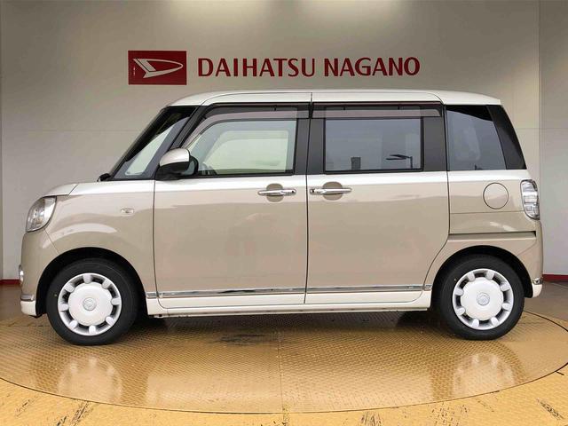 ムーヴキャンバスGメイクアップVS SAIII4WD 両側電動スライドドア オートライト 衝突被害軽減システム 横滑り防止機能 プッシュスタート スマートキー オートエアコン パワーウインドウ 電動格納ドアミラー アイドリングストップ ABS(長野県)の中古車