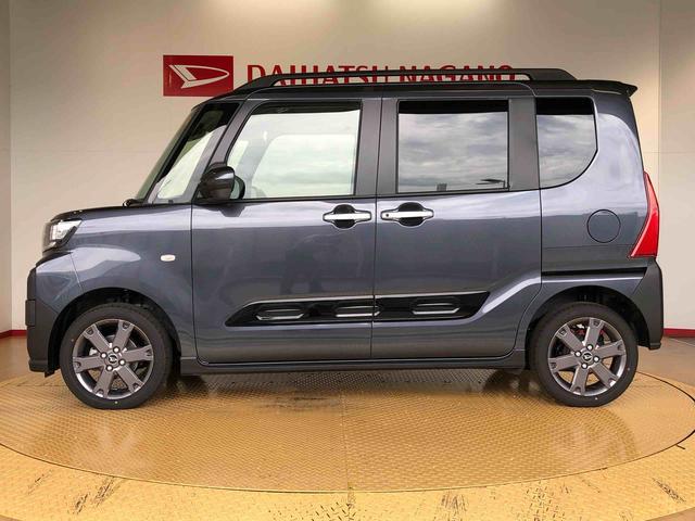 タントファンクロスターボ4WD ターボ シートヒーター 両側電動スライドドア アイドリングストップ プッシュスタート スマートキー 衝突被害軽減システム 横滑り防止機能 オートライト オートエアコン ABS(長野県)の中古車