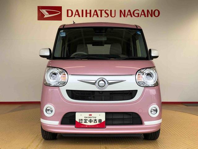 ムーヴキャンバスＧホワイトアクセントリミテッド　ＳＡIII２ＷＤ　両側電動スライドドア　オートライト　衝突被害軽減システム　横滑り防止機能　プッシュスタート　スマートキー　オートエアコン　パワーウインドウ　電動格納ドアミラー　アイドリングストップ　ＡＢＳ（長野県）の中古車