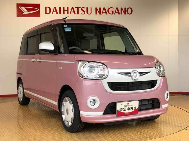 ムーヴキャンバスＧホワイトアクセントリミテッド　ＳＡIII２ＷＤ　両側電動スライドドア　オートライト　衝突被害軽減システム　横滑り防止機能　プッシュスタート　スマートキー　オートエアコン　パワーウインドウ　電動格納ドアミラー　アイドリングストップ　ＡＢＳ（長野県）の中古車