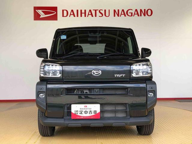 タフトGターボ4WD ターボ スカイルーフ プッシュスタート スマートキー オートライト オートエアコン 電動パーキングブレーキ 衝突被害軽減システム 横滑り防止機能 アイドリングストップ シートヒーター ABS(長野県)の中古車