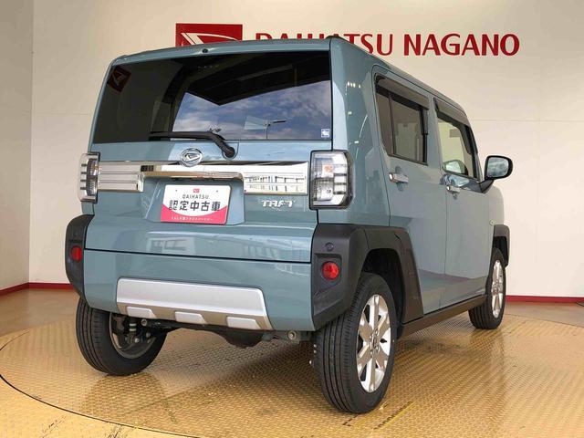 タフトGターボ クロムベンチャー4WD ターボ スカイルーフ プッシュスタート スマートキー オートライト オートエアコン 電動パーキングブレーキ 衝突被害軽減システム 横滑り防止機能 アイドリングストップ シートヒーター ABS(長野県)の中古車