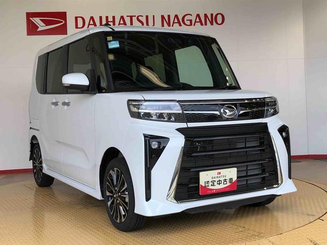 タントカスタムＲＳ４ＷＤ　ターボ　シートヒーター　両側電動スライドドア　アイドリングストップ　プッシュスタート　スマートキー　衝突被害軽減システム　横滑り防止機能　オートライト　オートエアコン　ＡＢＳ（長野県）の中古車
