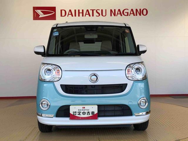 ムーヴキャンバスＧメイクアップリミテッド　ＳＡIII４ＷＤ　両側電動スライドドア　オートライト　衝突被害軽減システム　横滑り防止機能　プッシュスタート　スマートキー　オートエアコン　パワーウインドウ　電動格納ドアミラー　アイドリングストップ　ＡＢＳ（長野県）の中古車