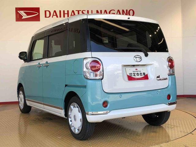 ムーヴキャンバスＧメイクアップリミテッド　ＳＡIII４ＷＤ　両側電動スライドドア　オートライト　衝突被害軽減システム　横滑り防止機能　プッシュスタート　スマートキー　オートエアコン　パワーウインドウ　電動格納ドアミラー　アイドリングストップ　ＡＢＳ（長野県）の中古車