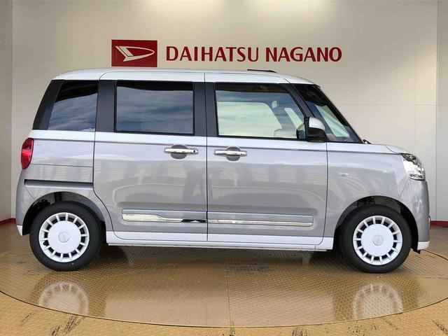 ムーヴキャンバスストライプスＧターボ２ＷＤ　ターボ　両側電動スライドドア　オートライト　衝突被害軽減システム　横滑り防止機能　プッシュスタート　スマートキー　オートエアコン　電動格納ドアミラー　アイドリングストップ　ＡＢＳ（長野県）の中古車