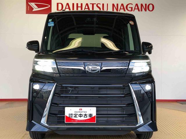 タントカスタムＲＳ４ＷＤ　ターボ　シートヒーター　両側電動スライドドア　アイドリングストップ　プッシュスタート　スマートキー　衝突被害軽減システム　横滑り防止機能　オートライト　オートエアコン　ＡＢＳ（長野県）の中古車