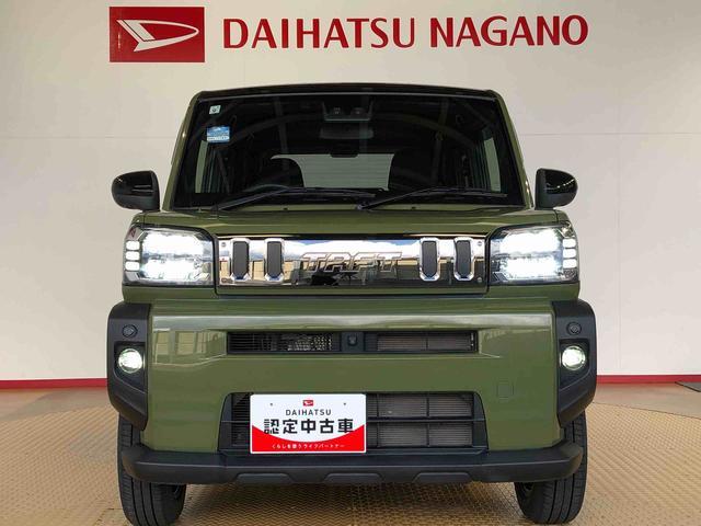 タフトＧ４ＷＤ　スカイルーフ　　プッシュスタート　スマートキー　オートライト　オートエアコン　電動パーキングブレーキ　衝突被害軽減システム　横滑り防止機能　アイドリングストップ　ＡＢＳ（長野県）の中古車