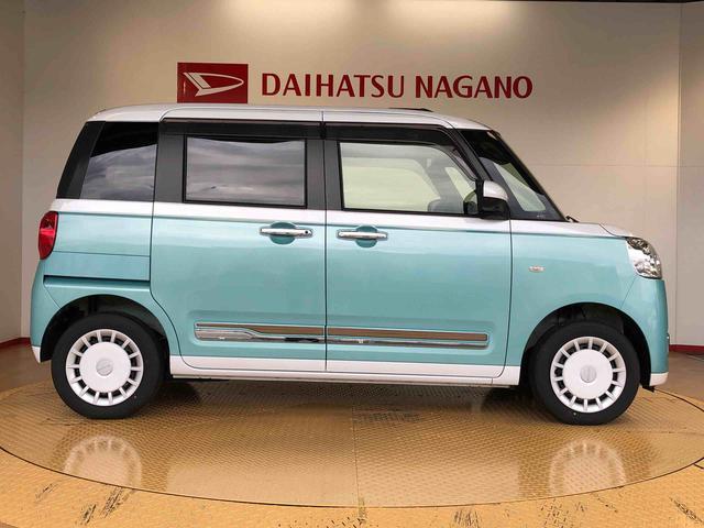 ムーヴキャンバスストライプスGターボ4WD ターボ 両側電動スライドドア オートライト 衝突被害軽減システム 横滑り防止機能 シートヒーター プッシュスタート スマートキー オートエアコン アイドリングストップ ABS(長野県)の中古車