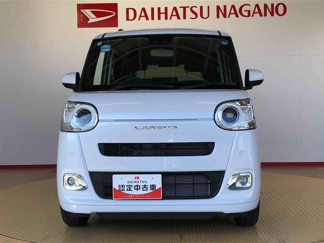 ムーヴキャンバスセオリーG2WD 両側電動スライドドア オートライト 衝突被害軽減システム 横滑り防止機能 プッシュスタート スマートキー オートエアコン 電動格納ドアミラー アイドリングストップ ABS(長野県)の中古車
