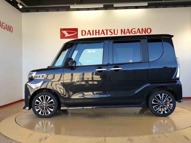 タントカスタムRS4WD ターボ シートヒーター 両側電動スライドドア アイドリングストップ プッシュスタート スマートキー 衝突被害軽減システム 横滑り防止機能 オートライト オートエアコン ABS(長野県)の中古車