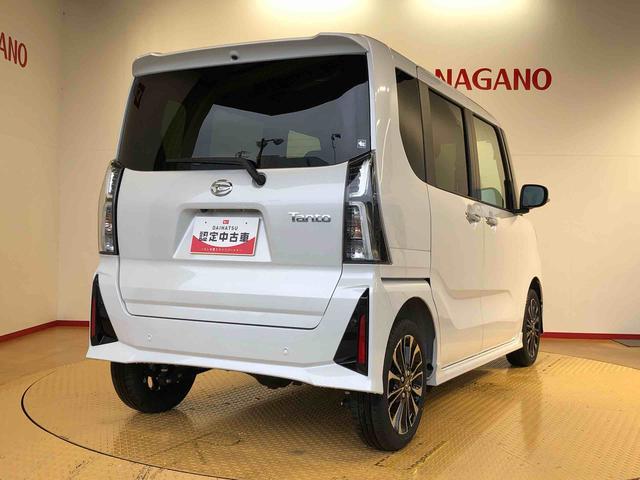 タントカスタムRS4WD ターボ シートヒーター 両側電動スライドドア アイドリングストップ プッシュスタート スマートキー 衝突被害軽減システム 横滑り防止機能 オートライト オートエアコン ABS(長野県)の中古車