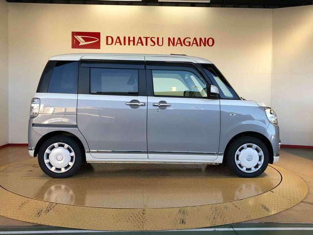 ムーヴキャンバスＧメイクアップ　ＳＡIII４ＷＤ　両側電動スライドドア　オートライト　衝突被害軽減システム　横滑り防止機能　プッシュスタート　スマートキー　オートエアコン　パワーウインドウ　電動格納ドアミラー　アイドリングストップ　ＡＢＳ（長野県）の中古車