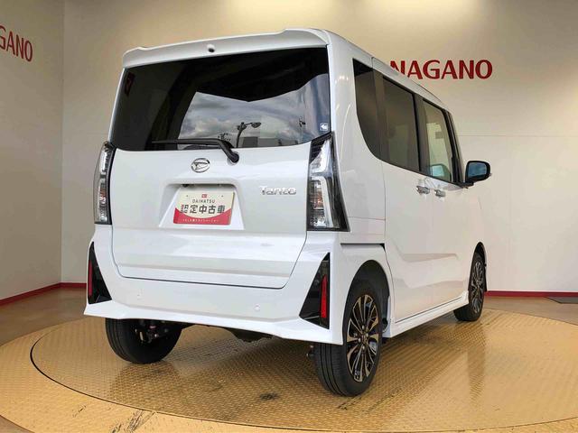 タントカスタムＲＳ４ＷＤ　ターボ　シートヒーター　両側電動スライドドア　アイドリングストップ　プッシュスタート　スマートキー　衝突被害軽減システム　横滑り防止機能　オートライト　オートエアコン　ＡＢＳ（長野県）の中古車