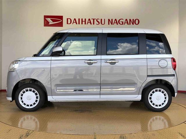 ムーヴキャンバスストライプスＧ４ＷＤ　両側電動スライドドア　オートライト　衝突被害軽減システム　横滑り防止機能　シートヒーター　プッシュスタート　スマートキー　オートエアコン　電動格納ドアミラー　アイドリングストップ　ＡＢＳ（長野県）の中古車