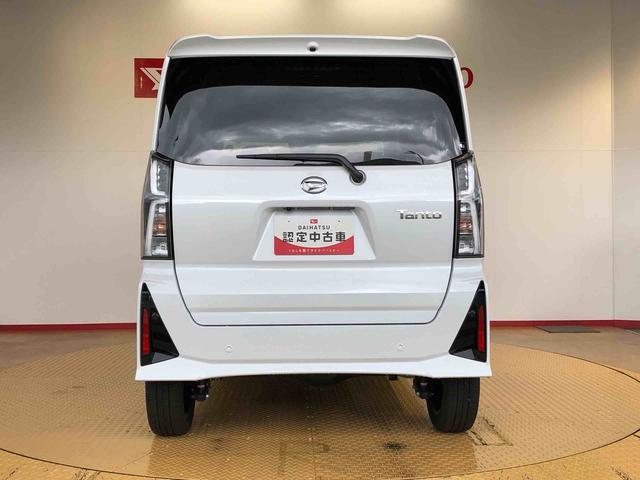 タントカスタムＲＳ４ＷＤ　ターボ　シートヒーター　両側電動スライドドア　アイドリングストップ　プッシュスタート　スマートキー　衝突被害軽減システム　横滑り防止機能　オートライト　オートエアコン　ＡＢＳ（長野県）の中古車