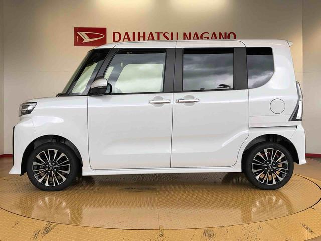 タントカスタムＲＳ４ＷＤ　ターボ　シートヒーター　両側電動スライドドア　アイドリングストップ　プッシュスタート　スマートキー　衝突被害軽減システム　横滑り防止機能　オートライト　オートエアコン　ＡＢＳ（長野県）の中古車