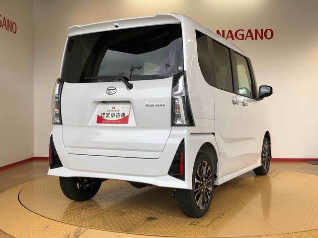 タントカスタムＲＳ４ＷＤ　ターボ　シートヒーター　両側電動スライドドア　アイドリングストップ　プッシュスタート　スマートキー　衝突被害軽減システム　横滑り防止機能　オートライト　オートエアコン　ＡＢＳ（長野県）の中古車