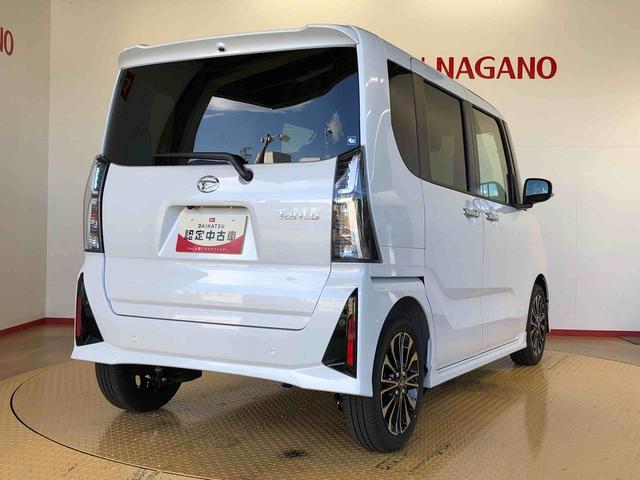 タントカスタムＲＳ２ＷＤ　ターボ　シートヒーター　両側電動スライドドア　アイドリングストップ　プッシュスタート　スマートキー　衝突被害軽減システム　横滑り防止機能　オートライト　オートエアコン　ＡＢＳ（長野県）の中古車