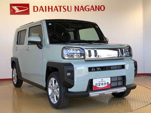 タフトGターボ クロムベンチャー2WD ターボ スカイルーフ プッシュスタート スマートキー オートライト オートエアコン 電動パーキングブレーキ 衝突被害軽減システム 横滑り防止機能 アイドリングストップ シートヒーター ABS(長野県)の中古車