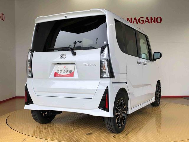 タントカスタムＲＳ２ＷＤ　ターボ　シートヒーター　両側電動スライドドア　アイドリングストップ　プッシュスタート　スマートキー　衝突被害軽減システム　横滑り防止機能　オートライト　オートエアコン　ＡＢＳ（長野県）の中古車