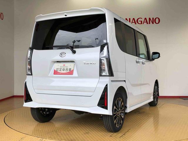 タントカスタムＲＳ４ＷＤ　ターボ　シートヒーター　両側電動スライドドア　アイドリングストップ　プッシュスタート　スマートキー　衝突被害軽減システム　横滑り防止機能　オートライト　オートエアコン　ＡＢＳ（長野県）の中古車