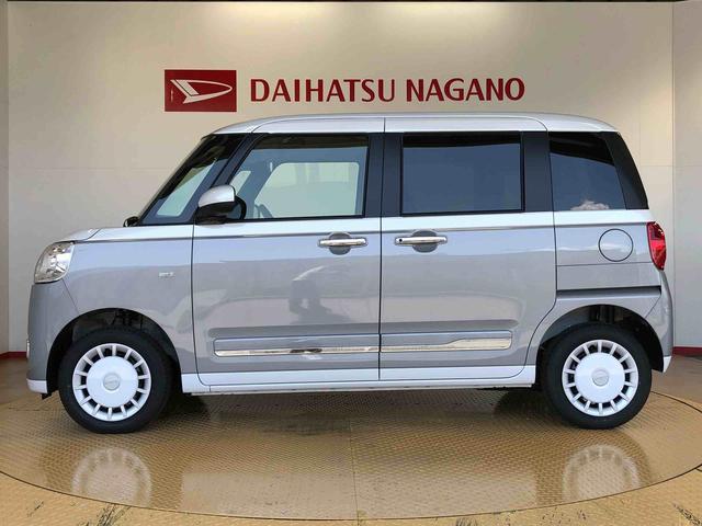 ムーヴキャンバスストライプスＧ４ＷＤ　両側電動スライドドア　オートライト　衝突被害軽減システム　横滑り防止機能　シートヒーター　プッシュスタート　スマートキー　オートエアコン　電動格納ドアミラー　アイドリングストップ　ＡＢＳ（長野県）の中古車