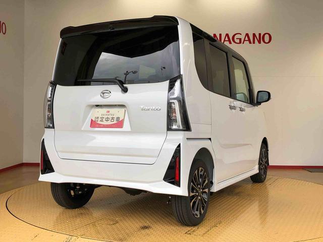タントカスタムＲＳ４ＷＤ　ターボ　シートヒーター　両側電動スライドドア　アイドリングストップ　プッシュスタート　スマートキー　衝突被害軽減システム　横滑り防止機能　オートライト　オートエアコン　ＡＢＳ（長野県）の中古車