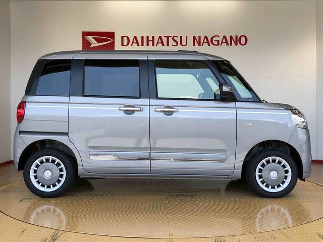 ムーヴキャンバスセオリーＧ４ＷＤ　両側電動スライドドア　オートライト　衝突被害軽減システム　横滑り防止機能　シートヒーター　プッシュスタート　スマートキー　オートエアコン　電動格納ドアミラー　アイドリングストップ　ＡＢＳ（長野県）の中古車
