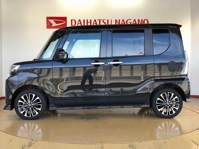 タントカスタムＲＳ４ＷＤ　ターボ　シートヒーター　両側電動スライドドア　アイドリングストップ　プッシュスタート　スマートキー　衝突被害軽減システム　横滑り防止機能　オートライト　オートエアコン　ＡＢＳ（長野県）の中古車
