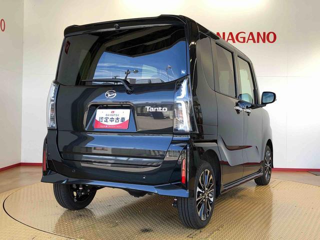 タントカスタムＲＳ４ＷＤ　ターボ　シートヒーター　両側電動スライドドア　アイドリングストップ　プッシュスタート　スマートキー　衝突被害軽減システム　横滑り防止機能　オートライト　オートエアコン　ＡＢＳ（長野県）の中古車