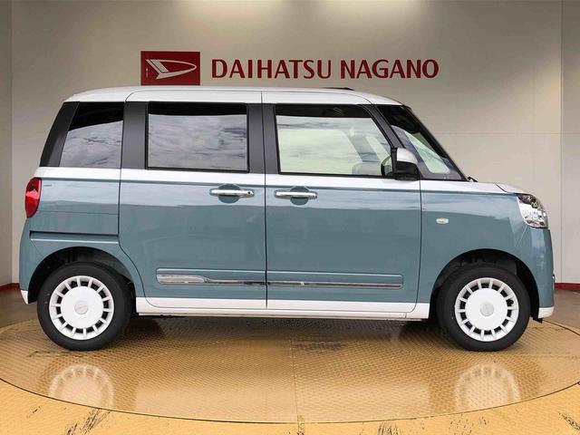 ムーヴキャンバスストライプスＧ４ＷＤ　両側電動スライドドア　オートライト　衝突被害軽減システム　横滑り防止機能　シートヒーター　プッシュスタート　スマートキー　オートエアコン　電動格納ドアミラー　アイドリングストップ　ＡＢＳ（長野県）の中古車