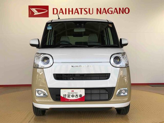 ムーヴキャンバスストライプスＧ４ＷＤ　両側電動スライドドア　オートライト　衝突被害軽減システム　横滑り防止機能　シートヒーター　プッシュスタート　スマートキー　オートエアコン　電動格納ドアミラー　アイドリングストップ　ＡＢＳ（長野県）の中古車