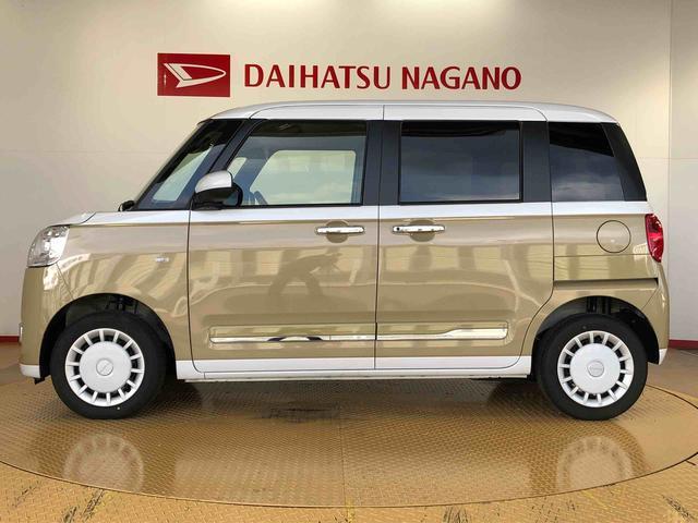 ムーヴキャンバスストライプスＧ４ＷＤ　両側電動スライドドア　オートライト　衝突被害軽減システム　横滑り防止機能　シートヒーター　プッシュスタート　スマートキー　オートエアコン　電動格納ドアミラー　アイドリングストップ　ＡＢＳ（長野県）の中古車