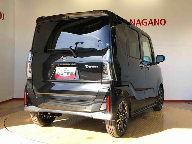 タントカスタムＲＳ２ＷＤ　ターボ　シートヒーター　両側電動スライドドア　アイドリングストップ　プッシュスタート　スマートキー　衝突被害軽減システム　横滑り防止機能　オートライト　オートエアコン　ＡＢＳ（長野県）の中古車