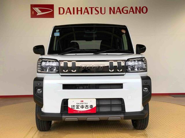 タフトＧ　ダーククロムベンチャー４ＷＤ　スカイルーフ　　プッシュスタート　スマートキー　オートライト　オートエアコン　電動パーキングブレーキ　衝突被害軽減システム　横滑り防止機能　アイドリングストップ　ＡＢＳ（長野県）の中古車