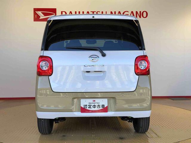 ムーヴキャンバスストライプスＧ２ＷＤ　両側電動スライドドア　オートライト　衝突被害軽減システム　横滑り防止機能　プッシュスタート　スマートキー　オートエアコン　電動格納ドアミラー　アイドリングストップ　ＡＢＳ（長野県）の中古車