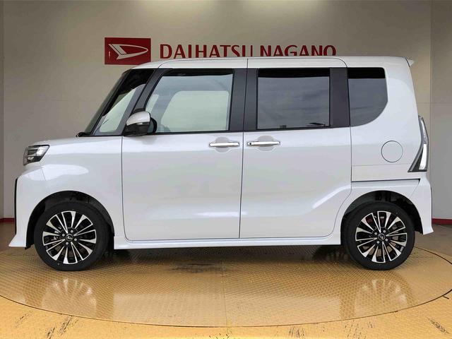 タントカスタムＲＳ４ＷＤ　ターボ　シートヒーター　両側電動スライドドア　アイドリングストップ　プッシュスタート　スマートキー　衝突被害軽減システム　横滑り防止機能　オートライト　オートエアコン　ＡＢＳ（長野県）の中古車