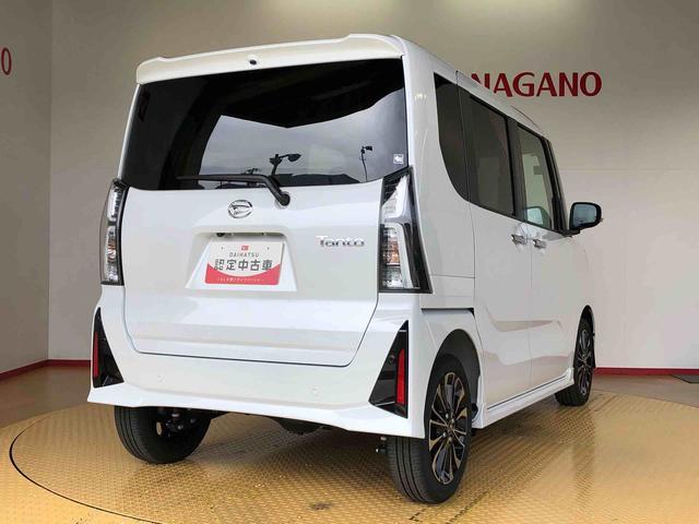 タントカスタムＲＳ４ＷＤ　ターボ　シートヒーター　両側電動スライドドア　アイドリングストップ　プッシュスタート　スマートキー　衝突被害軽減システム　横滑り防止機能　オートライト　オートエアコン　ＡＢＳ（長野県）の中古車