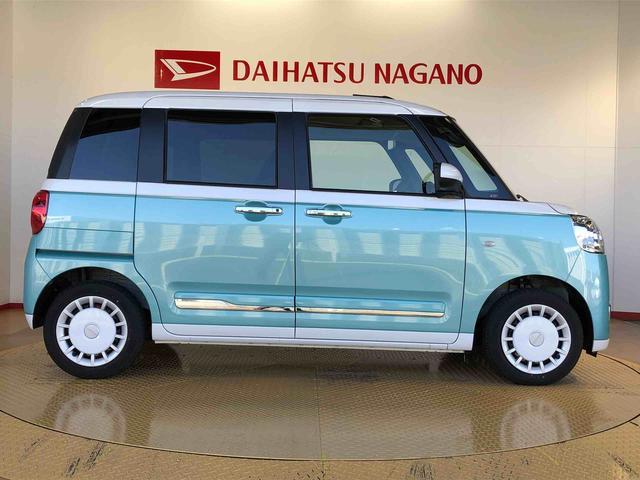 ムーヴキャンバスストライプスＧ２ＷＤ　両側電動スライドドア　オートライト　衝突被害軽減システム　横滑り防止機能　プッシュスタート　スマートキー　オートエアコン　電動格納ドアミラー　アイドリングストップ　ＡＢＳ（長野県）の中古車