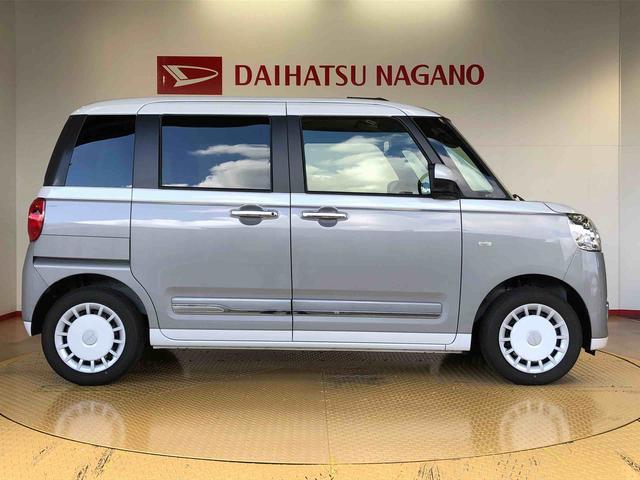 ムーヴキャンバスストライプスＧ２ＷＤ　両側電動スライドドア　オートライト　衝突被害軽減システム　横滑り防止機能　プッシュスタート　スマートキー　オートエアコン　電動格納ドアミラー　アイドリングストップ　ＡＢＳ（長野県）の中古車