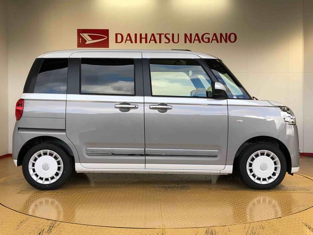 ムーヴキャンバスストライプスＧターボ２ＷＤ　ターボ　　両側電動スライドドア　オートライト　衝突被害軽減システム　横滑り防止機能　プッシュスタート　スマートキー　オートエアコン　電動格納ドアミラー　アイドリングストップ　ＡＢＳ（長野県）の中古車