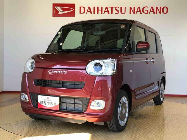 ムーヴキャンバスセオリーＧ２ＷＤ　両側電動スライドドア　オートライト　衝突被害軽減システム　横滑り防止機能　プッシュスタート　スマートキー　オートエアコン　電動格納ドアミラー　アイドリングストップ　ＡＢＳ（長野県）の中古車