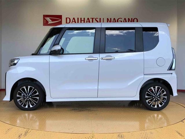 タントカスタムＲＳ４ＷＤ　ターボ　シートヒーター　両側電動スライドドア　アイドリングストップ　プッシュスタート　スマートキー　衝突被害軽減システム　横滑り防止機能　オートライト　オートエアコン　ＡＢＳ（長野県）の中古車