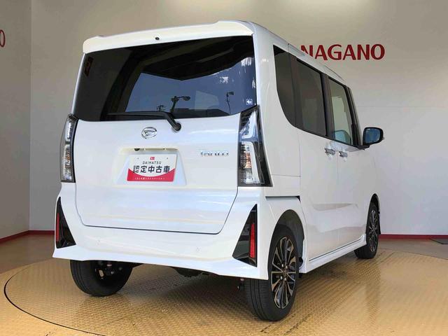 タントカスタムＲＳ４ＷＤ　ターボ　シートヒーター　両側電動スライドドア　アイドリングストップ　プッシュスタート　スマートキー　衝突被害軽減システム　横滑り防止機能　オートライト　オートエアコン　ＡＢＳ（長野県）の中古車