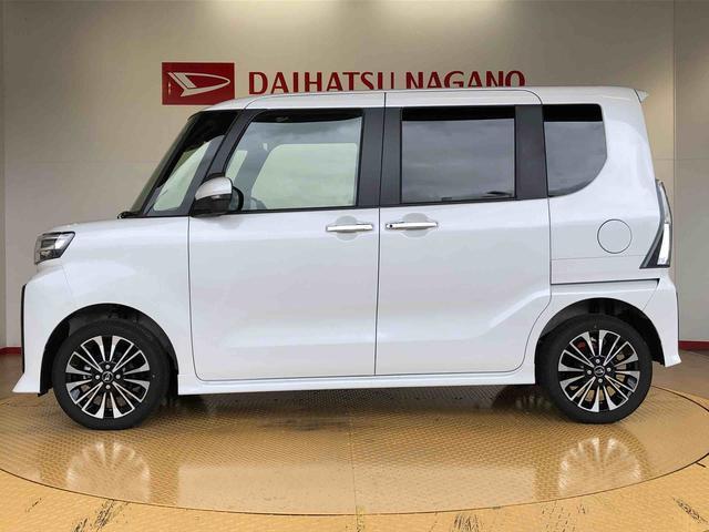タントカスタムＲＳ４ＷＤ　ターボ　シートヒーター　両側電動スライドドア　アイドリングストップ　プッシュスタート　スマートキー　衝突被害軽減システム　横滑り防止機能　オートライト　オートエアコン　ＡＢＳ（長野県）の中古車