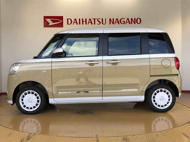 ムーヴキャンバスストライプスＧ４ＷＤ　両側電動スライドドア　オートライト　衝突被害軽減システム　横滑り防止機能　シートヒーター　プッシュスタート　スマートキー　オートエアコン　電動格納ドアミラー　アイドリングストップ　ＡＢＳ（長野県）の中古車