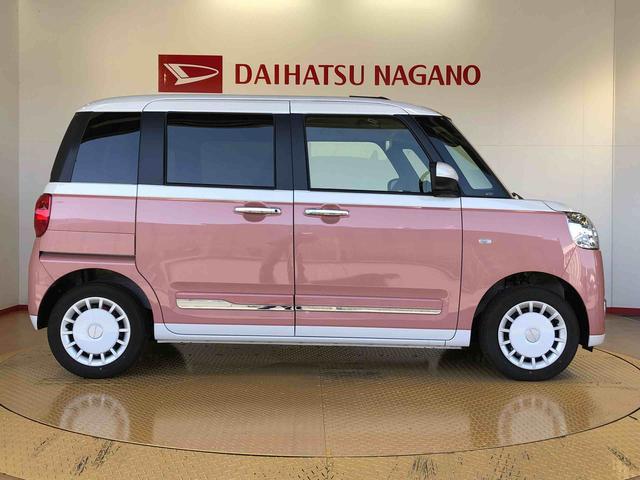 ムーヴキャンバスストライプスＧ２ＷＤ　両側電動スライドドア　オートライト　衝突被害軽減システム　横滑り防止機能　プッシュスタート　スマートキー　オートエアコン　電動格納ドアミラー　アイドリングストップ　ＡＢＳ（長野県）の中古車