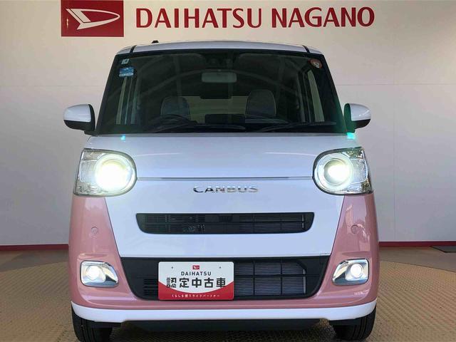 ムーヴキャンバスストライプスＧ２ＷＤ　両側電動スライドドア　オートライト　衝突被害軽減システム　横滑り防止機能　プッシュスタート　スマートキー　オートエアコン　電動格納ドアミラー　アイドリングストップ　ＡＢＳ（長野県）の中古車